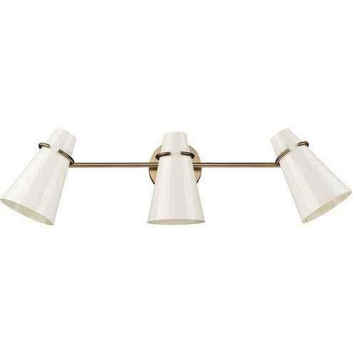 Reeva 3 Light 26 inch Modern Brass Bath Vanity Wall Light